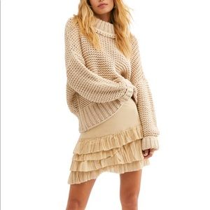 NWOT Free People “My Only Sunshine” Sweater in Neutral Combo